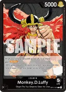 Black Monkey.D.Luffy leader card